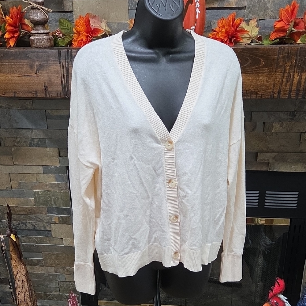 NWT LOFT Cream Cardigan Sweater